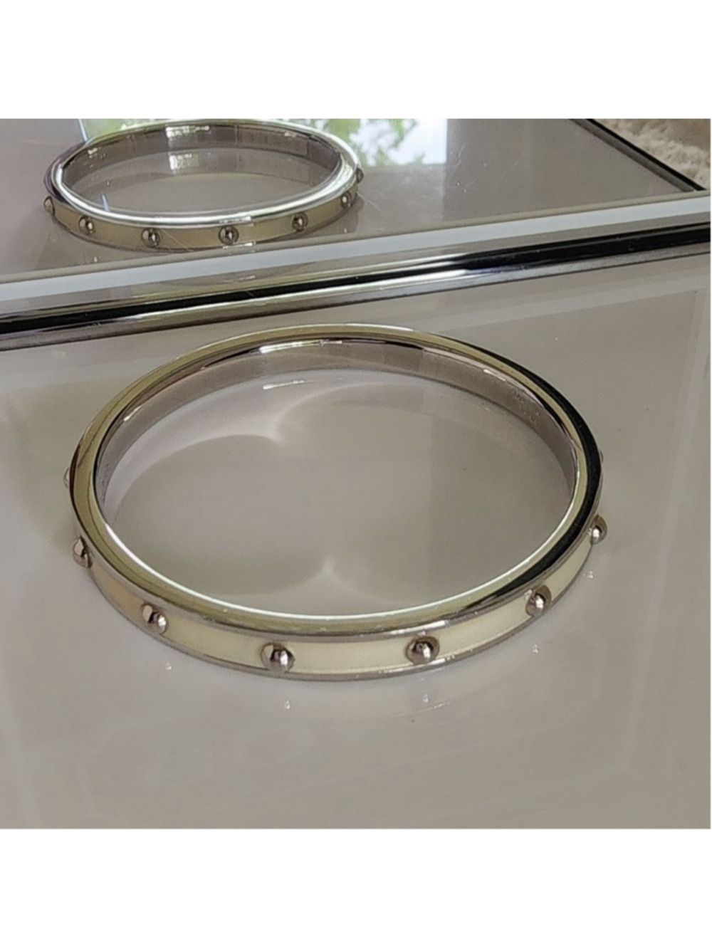 NWOT Coach Silver Bangle - Picture 1 of 8